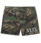 Valentino - Mid-Length Printed Swim Shorts - Green