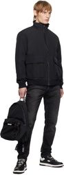 Hugo Black Water-Repellent Bomber Jacket