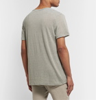 Onia - Chad Striped Linen-Blend T-Shirt - Green