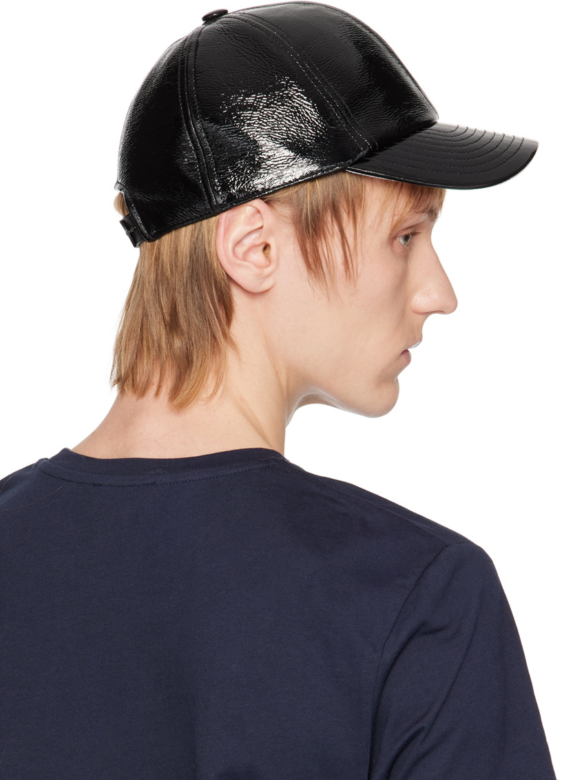 Courrèges Black Classic Vinyl Cap