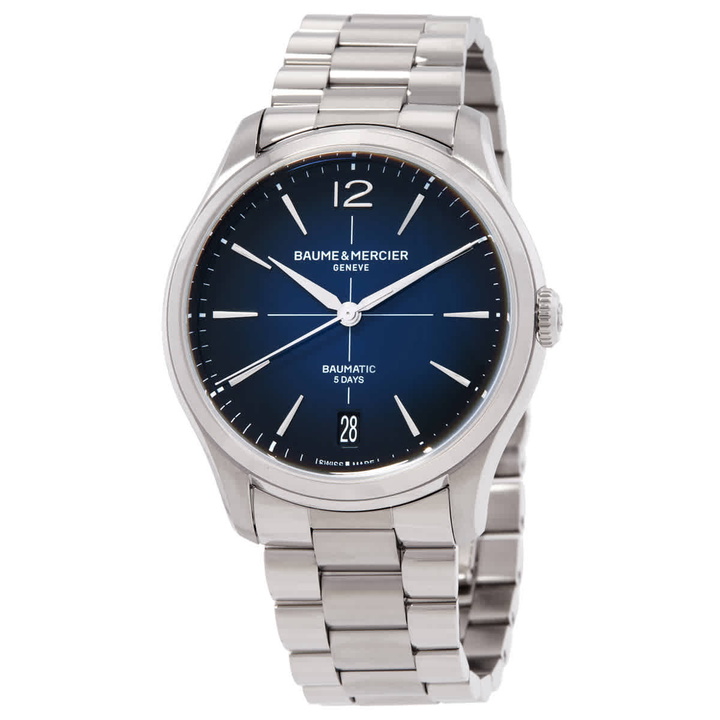 Photo: Baume et Mercier Clifton Automatic Gradient Blue Dial Mens Watch 10792