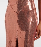 Alex Perry Open-back sequined gown