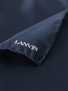 Lanvin - Logo-Embroidered Silk-Twill Pocket Square