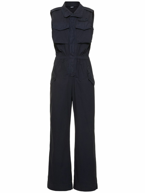 Photo: ASPESI Sleeveless Cotton Poplin Long Jumpsuit