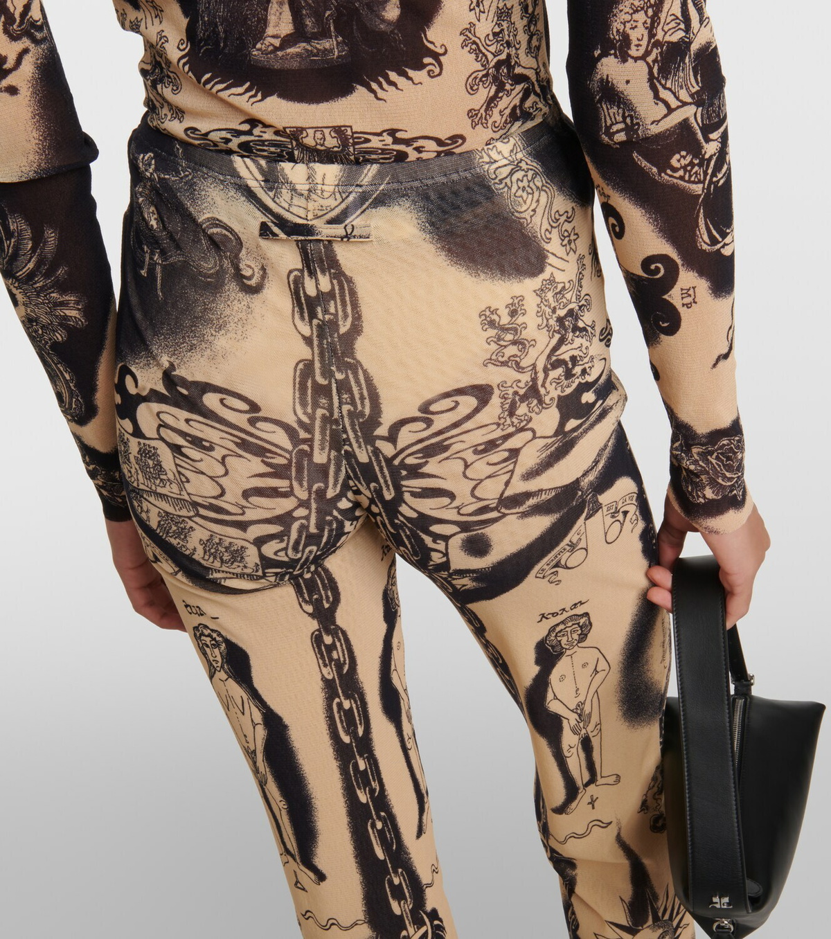 Jean Paul Gaultier Heraldique high-rise straight pants