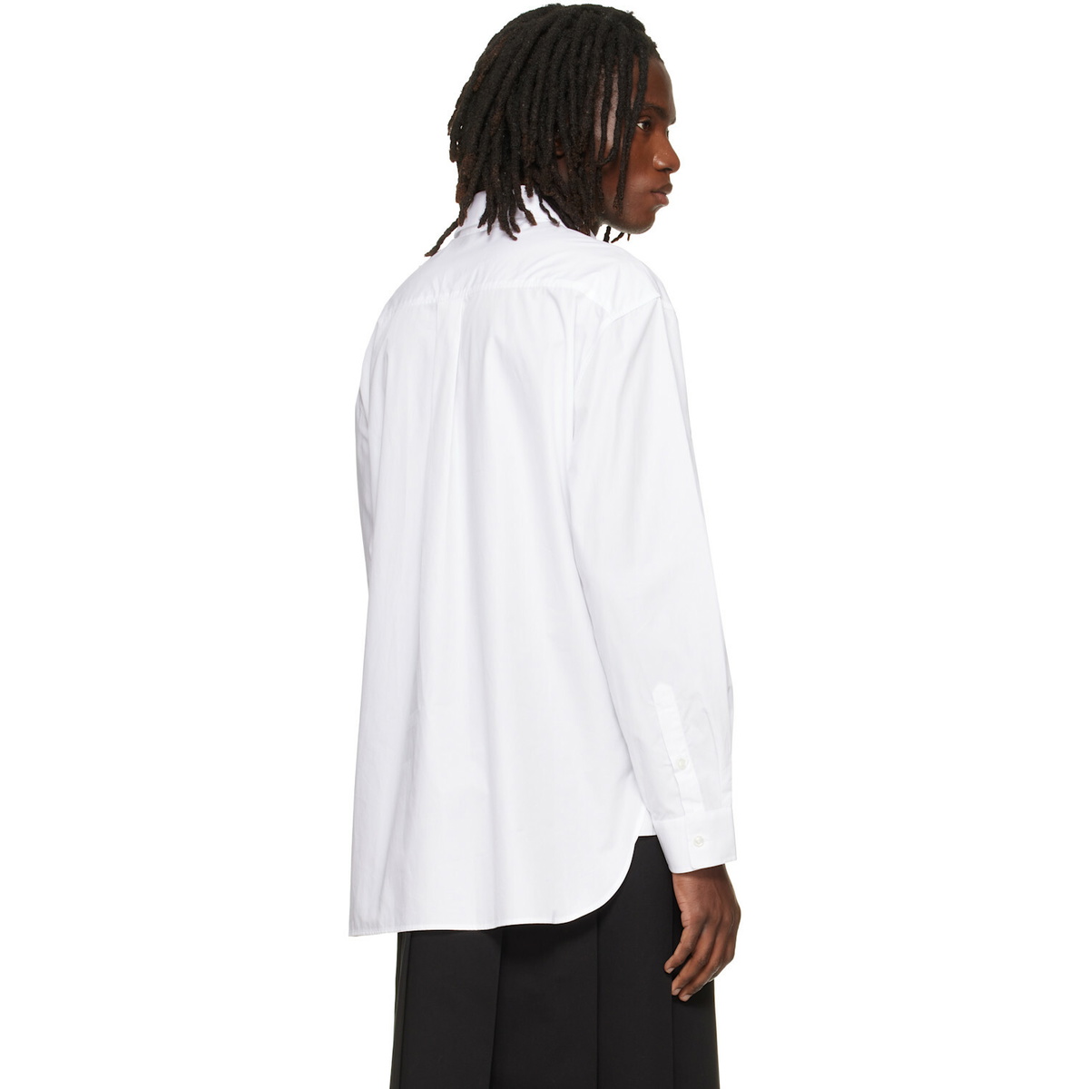 Simone Rocha White Turbo Beaded Easy Shirt