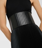 Alaïa Striped corset leather belt