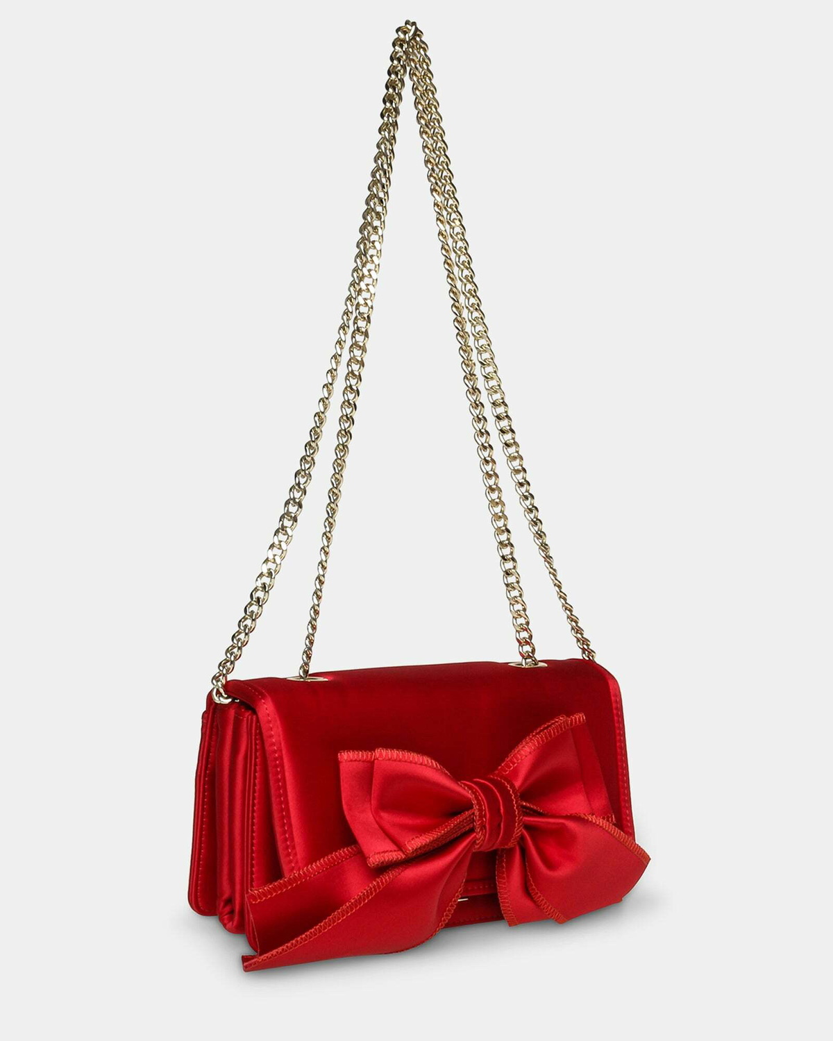 Steve Madden Bsaucer Bag in Red Satin