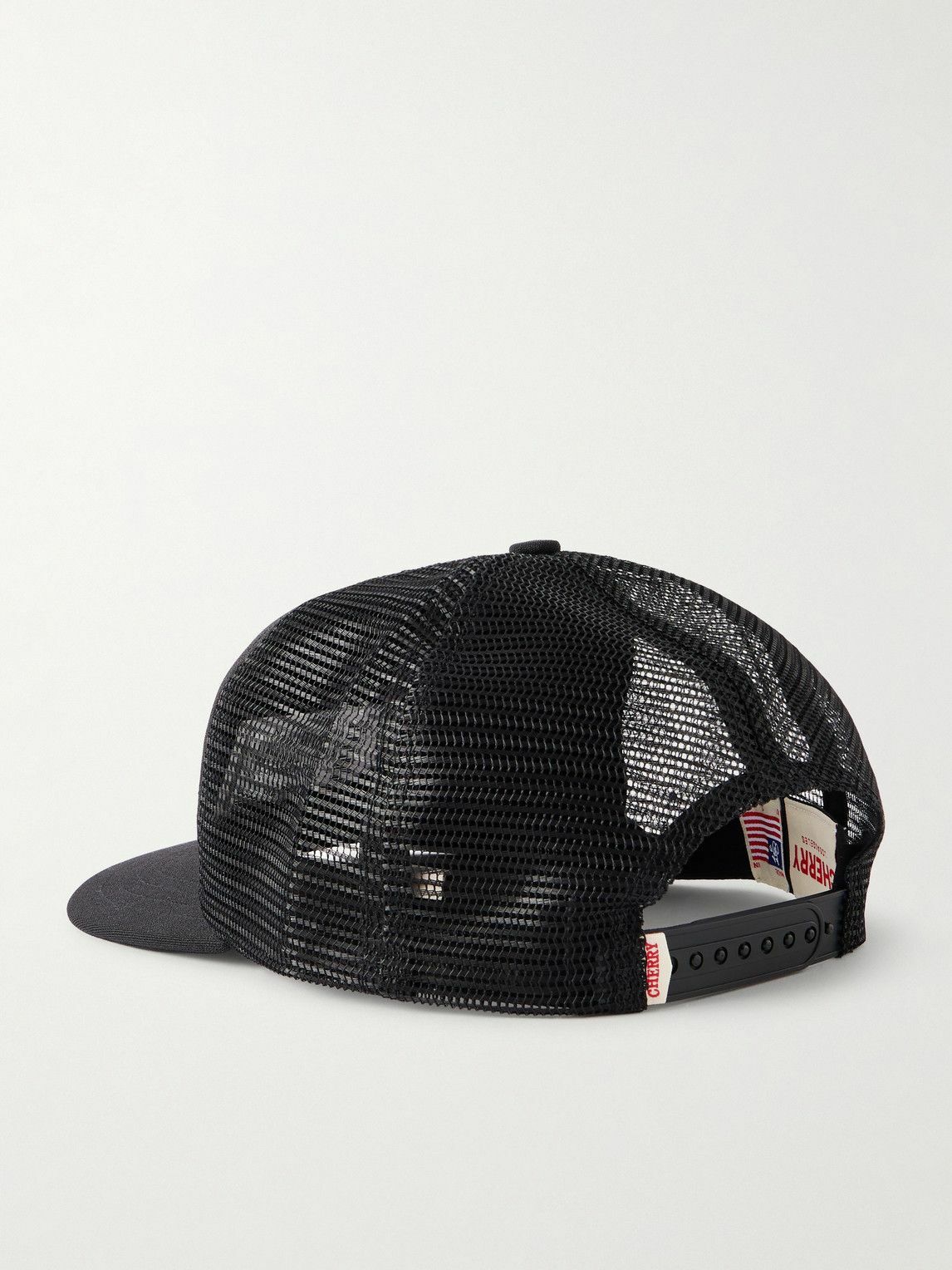 Cherry Los Angeles - Studded Five Star Logo-Embroidered Canvas and Mesh Trucker Cap