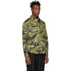 Valentino Green Camo Overfit Shirt Jacket