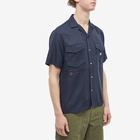 Portuguese Flannel Men's Outdoors Multi-Pocket Vacation Shirt in Navy