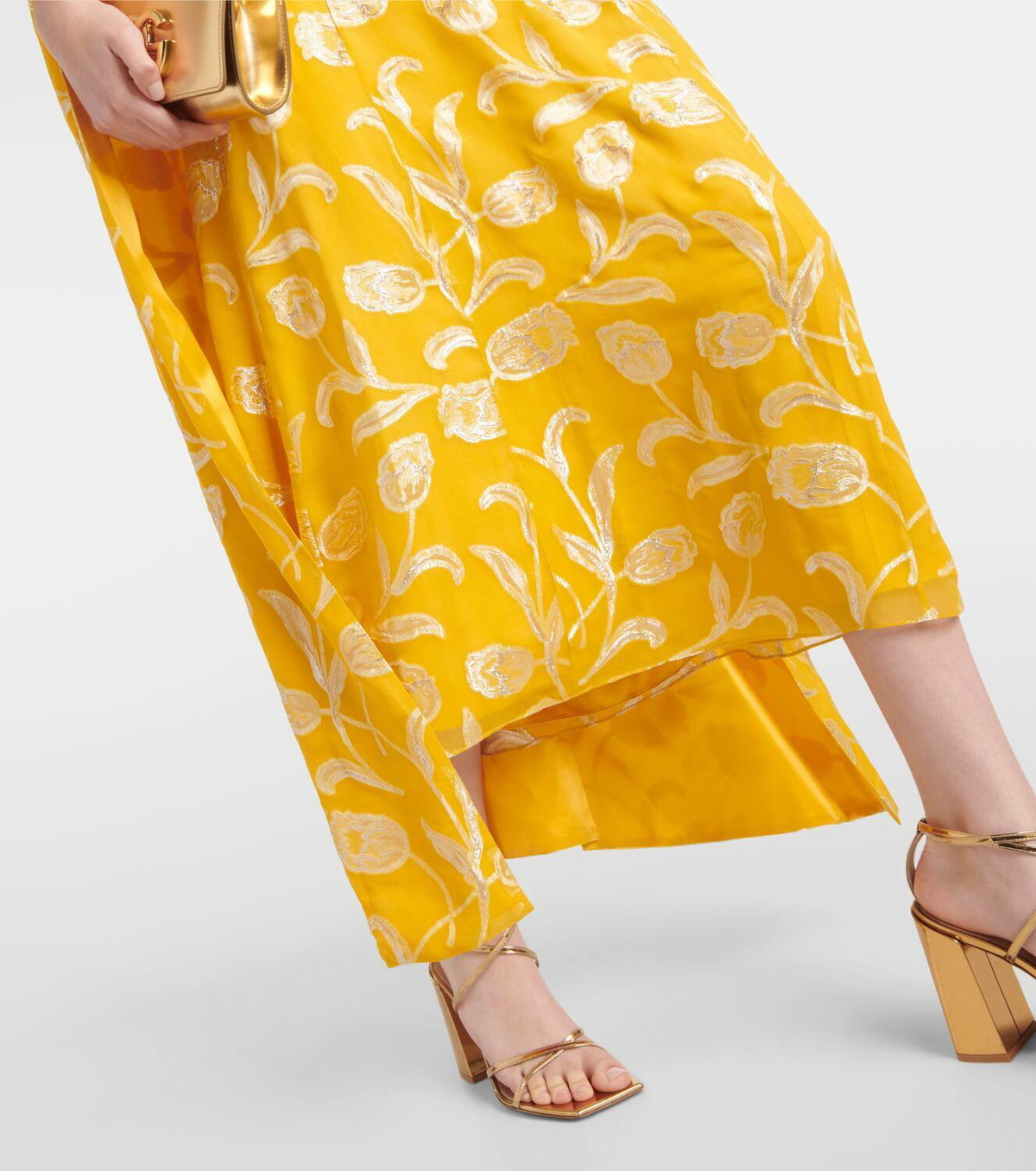 Markarian Caped silk-blend midi dress