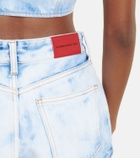 Alessandra Rich High-rise denim shorts