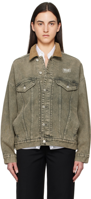 Photo: Moschino Jeans Gray 12 oz Vintage Denim Jacket