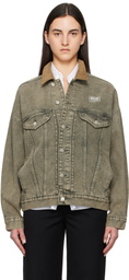 Moschino Jeans Gray 12 oz Vintage Denim Jacket