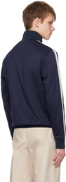 Valentino Navy Zip-Up Sweater