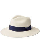Frescobol Carioca - Rafael Grosgrain-Trimmed Straw Panama Hat - White