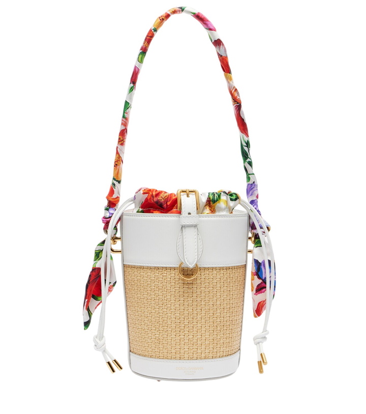 Photo: Dolce&Gabbana Secchiello Small raffia bucket bag