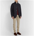 Loro Piana - Roadster Quilted Rain System Wool and Silk-Blend Down Jacket - Blue
