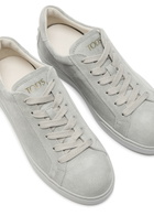 Tods Panelled Suede Sneakers Light Grey