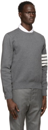 Thom Browne Grey Milano 4-Bar Sweater