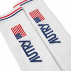 Autry Men's Flag Logo Socks in White/Flag