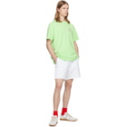 Casablanca White Hotel Emblem Embroidery Patch Sweat Shorts
