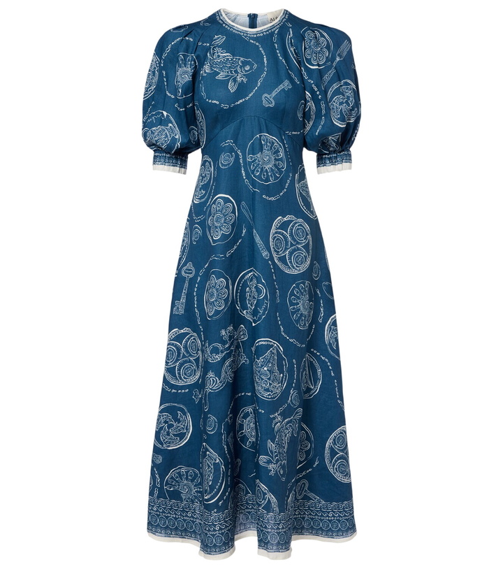Photo: Alémais Lucky printed linen midi dress