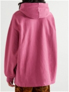 Acne Studios - Franklin Oversized Logo-Print Cotton-Jersey Hoodie - Pink