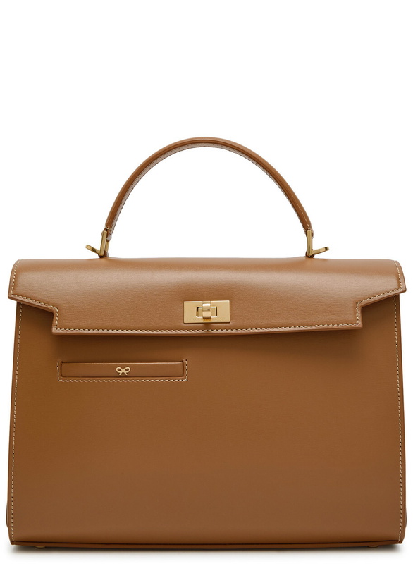 Photo: Anya Hindmarch Mortimer Leather top Handle bag - Brown - One Size