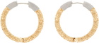 Maison Margiela Gold Textured Hoop Earrings