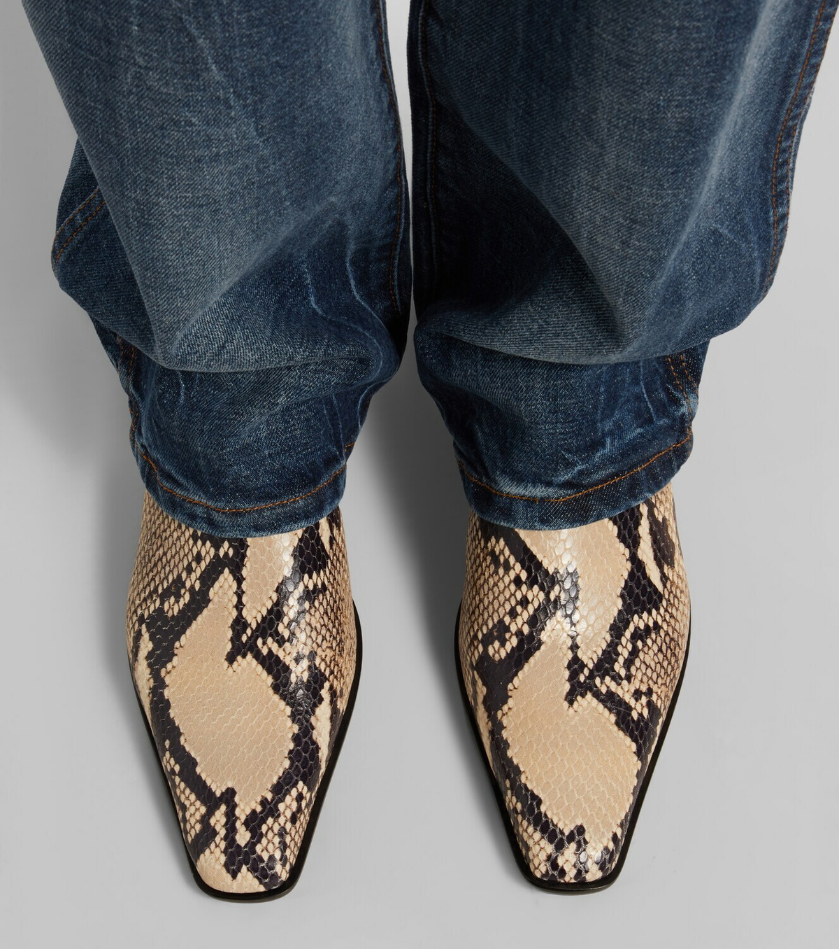 Paris Texas Bettina snake-print ankle boots