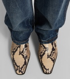 Paris Texas Bettina snake-print ankle boots