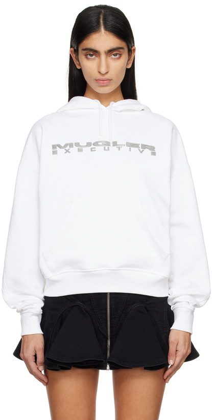 Photo: Mugler White Executive Hoodie