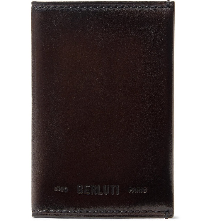 Photo: Berluti - Ideal Burnished-Leather Bifold Cardholder - Brown