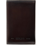 Berluti - Ideal Burnished-Leather Bifold Cardholder - Brown