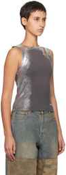 MadeMe Black Foil Spray Tank Top