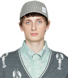 Thom Browne Blue Houndstooth Cap