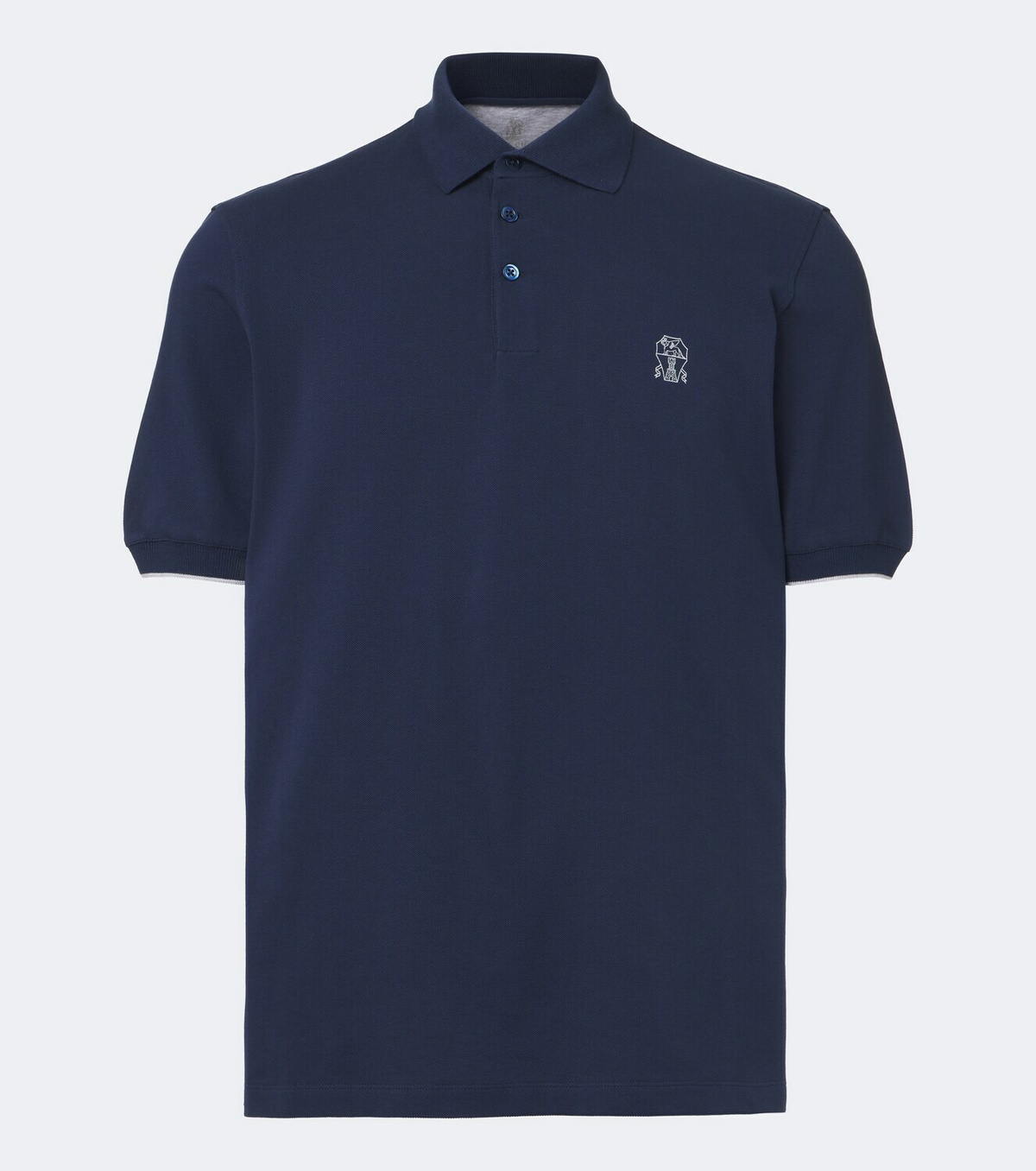 Brunello Cucinelli Logo cotton piqué polo shirt
