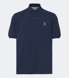 Brunello Cucinelli Logo cotton piqué polo shirt