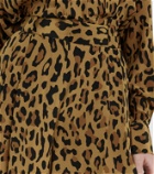 Blazé Milano Fell leopard-print silk shorts