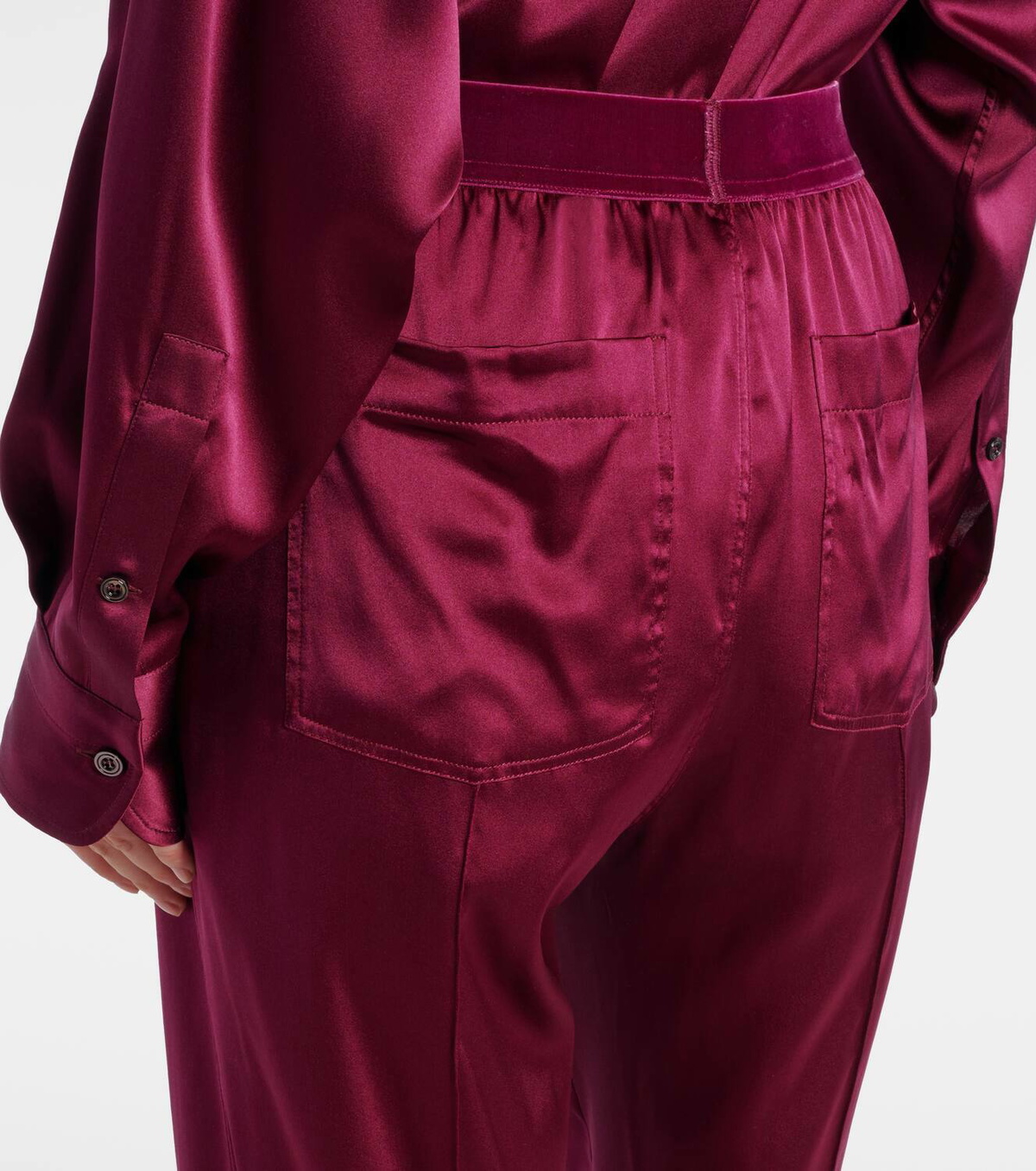 Tom Ford Silk-blend satin wide-leg pants