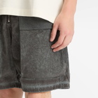 Cole Buxton Men's Cold Washed Cargo Short in Washed Black