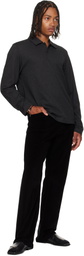 Ferragamo Gray Long Sleeve Polo