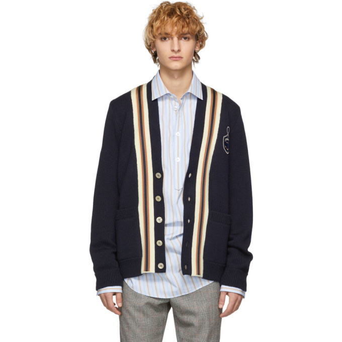 Photo: Gucci Navy Anchor Crest Cardigan