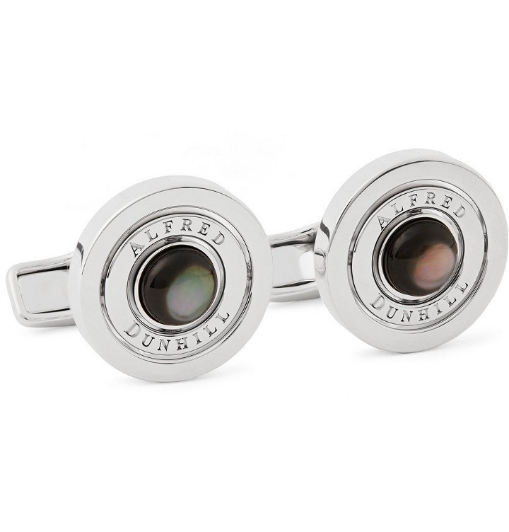 Photo: Dunhill - Gyro Rhodium-Plated Mother-Of-Pearl Cufflinks - Men - Silver