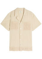 Che Inigo Crochet Cotton-blend Shirt Ivory