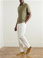 Loro Piana - Open-Collar Cotton Polo Shirt - Green