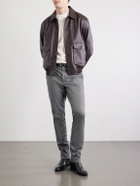 Canali - Slim-Fit Stretch Cotton-Blend Gabardine Trousers - Gray