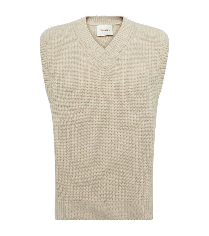 Photo: Nanushka - Malthe wool and cashmere sweater vest